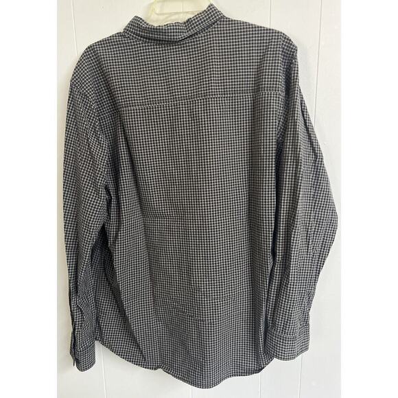 EUC Columbia Shirt Men L Gray Black Check Long Sleeve Fishing Hiking Outdoors - Picture 4 of 6